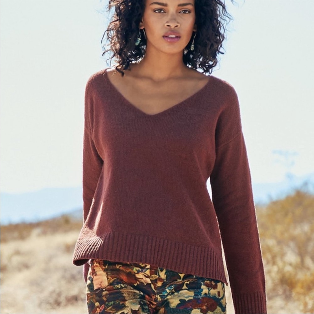 Peruvian Connection Hamptons V Neck Sweater Large Pima Cotton Boho